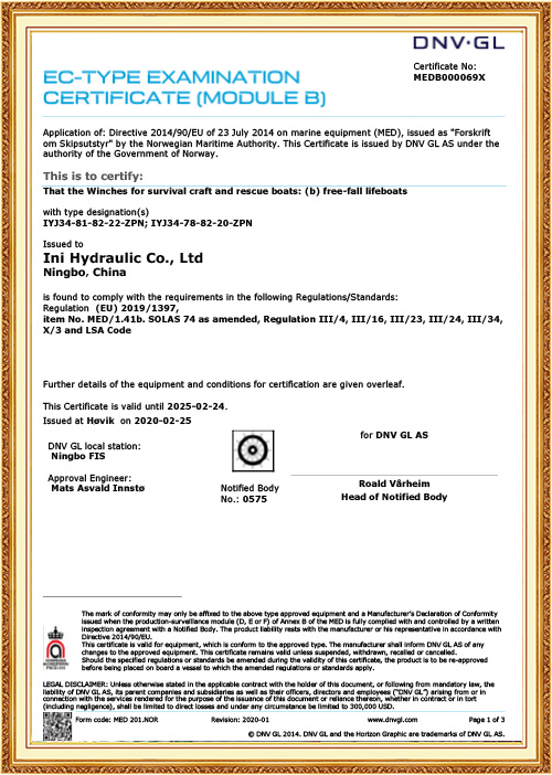 DNV Certificate